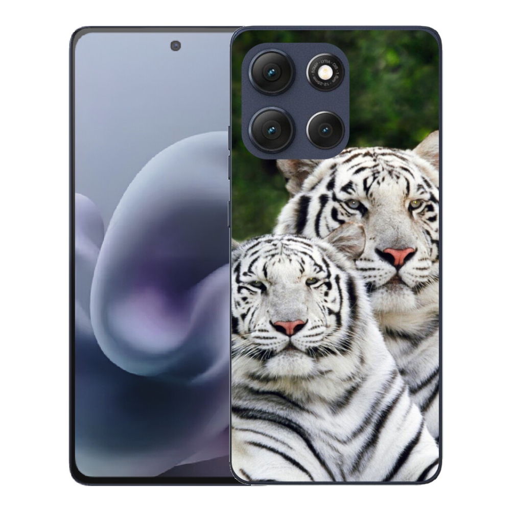 mmCase géltok a Motorola Moto G86 5G-hez – fehér tigrisek