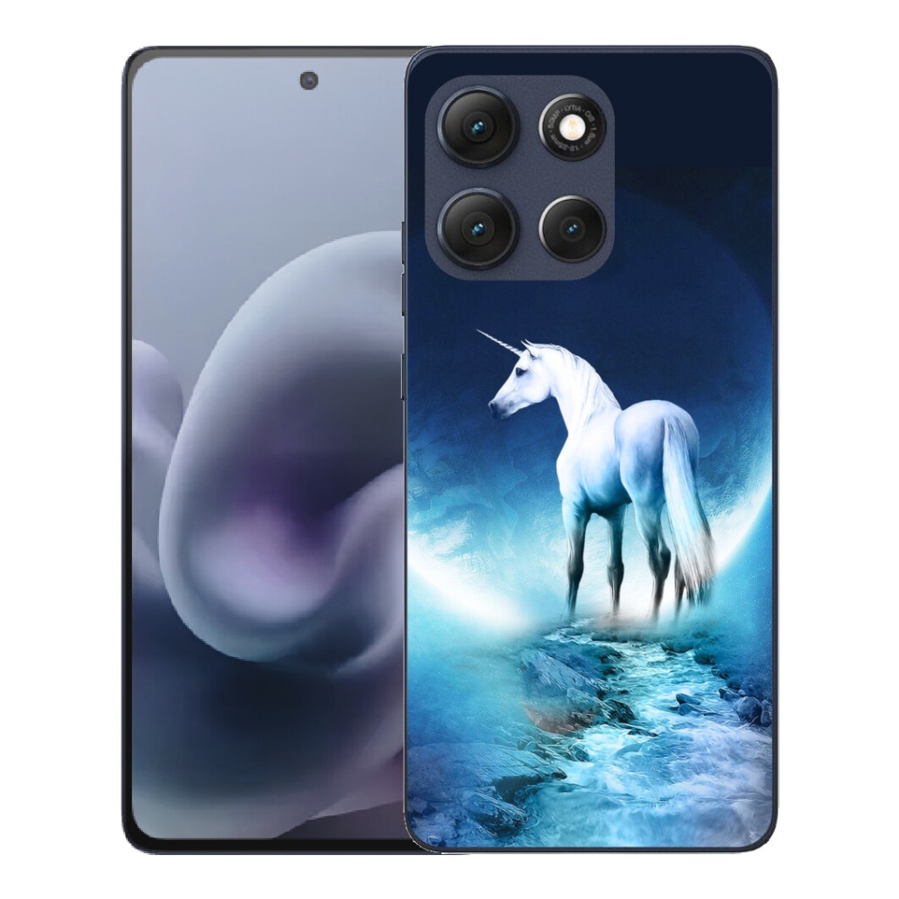 mmCase gélhuzat a Motorola Moto G86 5G-hez – fehér egyszarvú