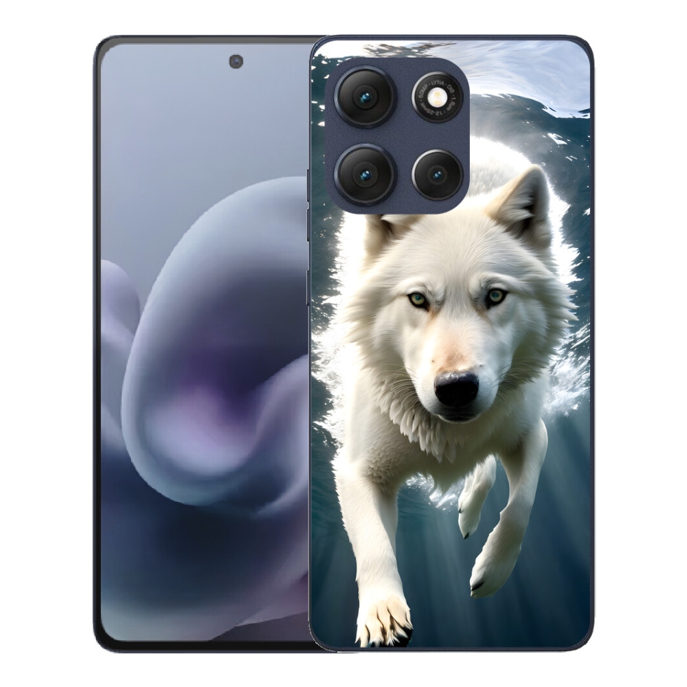 mmCase gél tok a Motorola Moto G86 5G-hez – fehér farkas