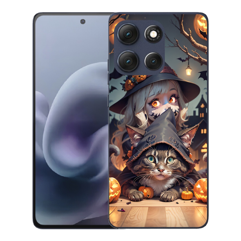 mmCase gél tok a Motorola Moto G86 5G-hez – boszorkány macskával
