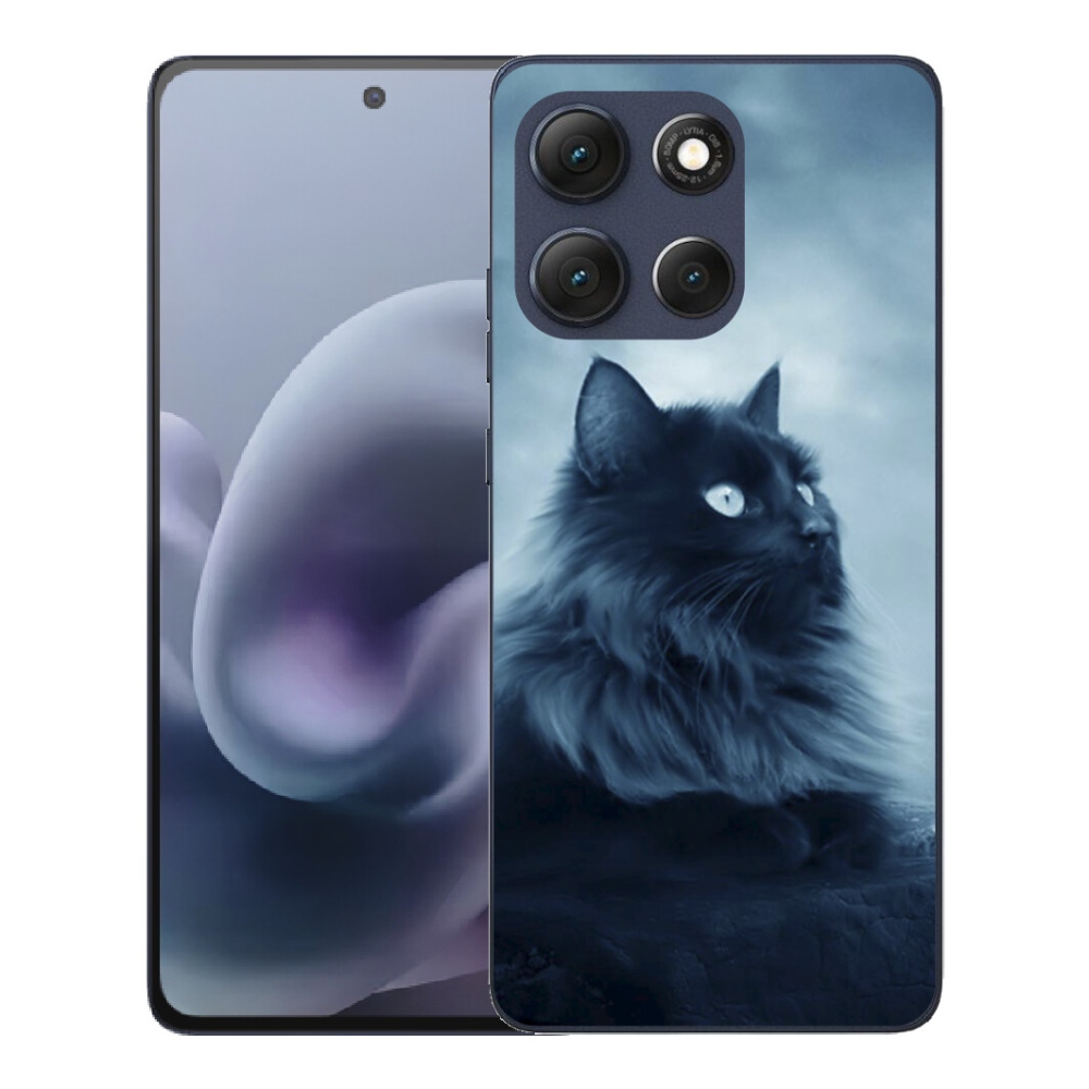 mmCase gél tok a Motorola Moto G86 5G-hez – fekete macska 1