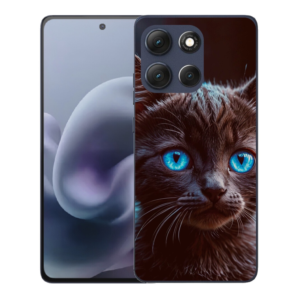 mmCase gél tok a Motorola Moto G86 5G-hez – fekete cica 2