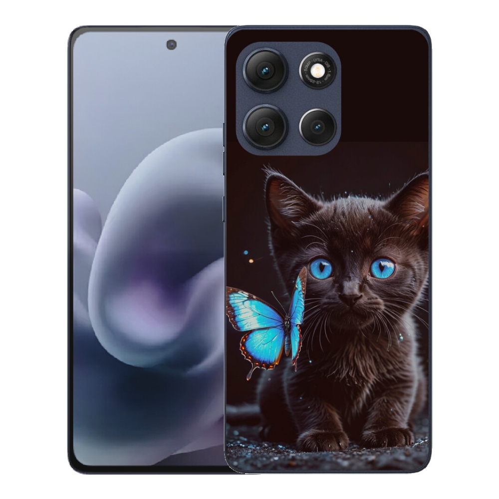 mmCase gél tok a Motorola Moto G86 5G-hez – fekete cica 3