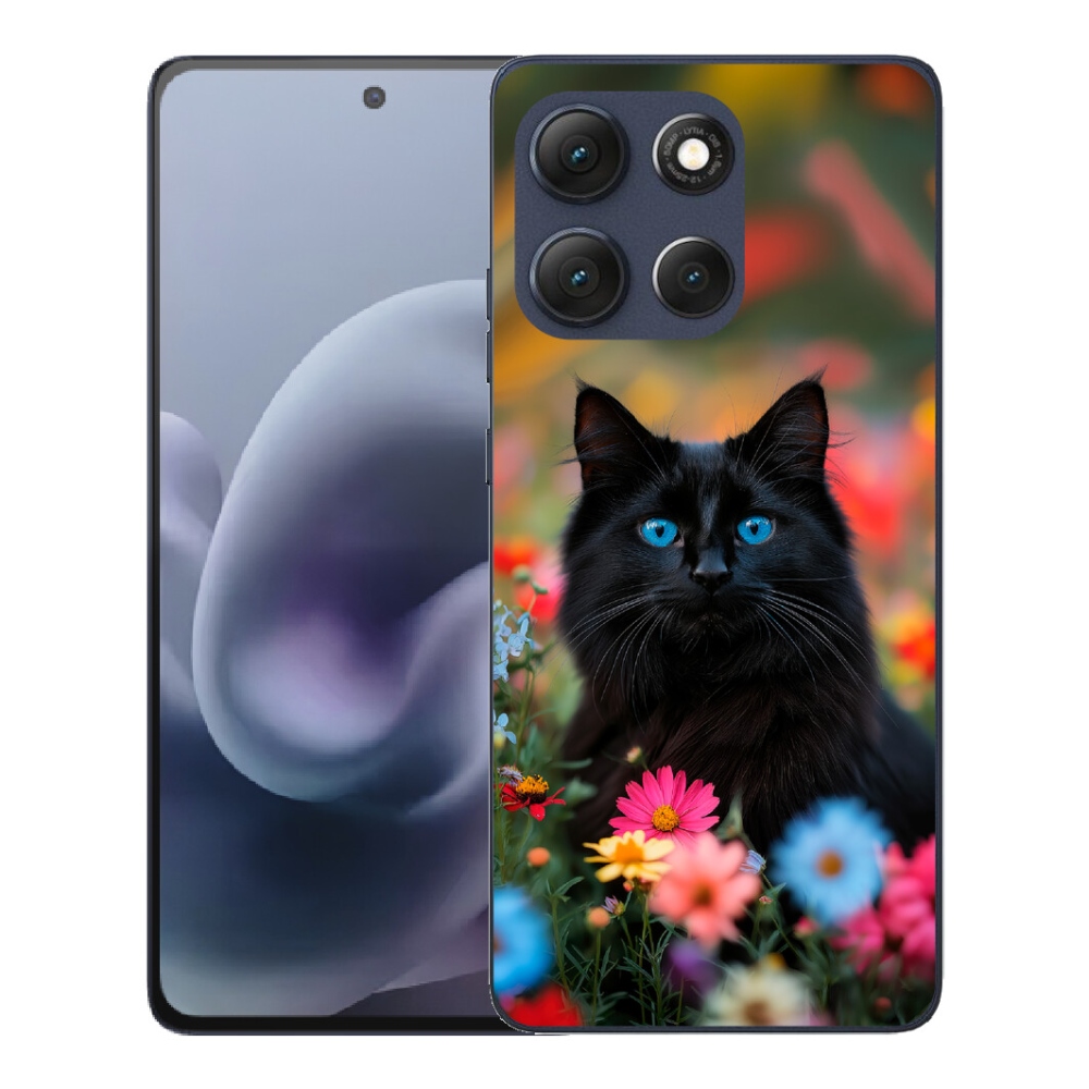 mmCase gél tok a Motorola Moto G86 5G-hez – fekete cica 4