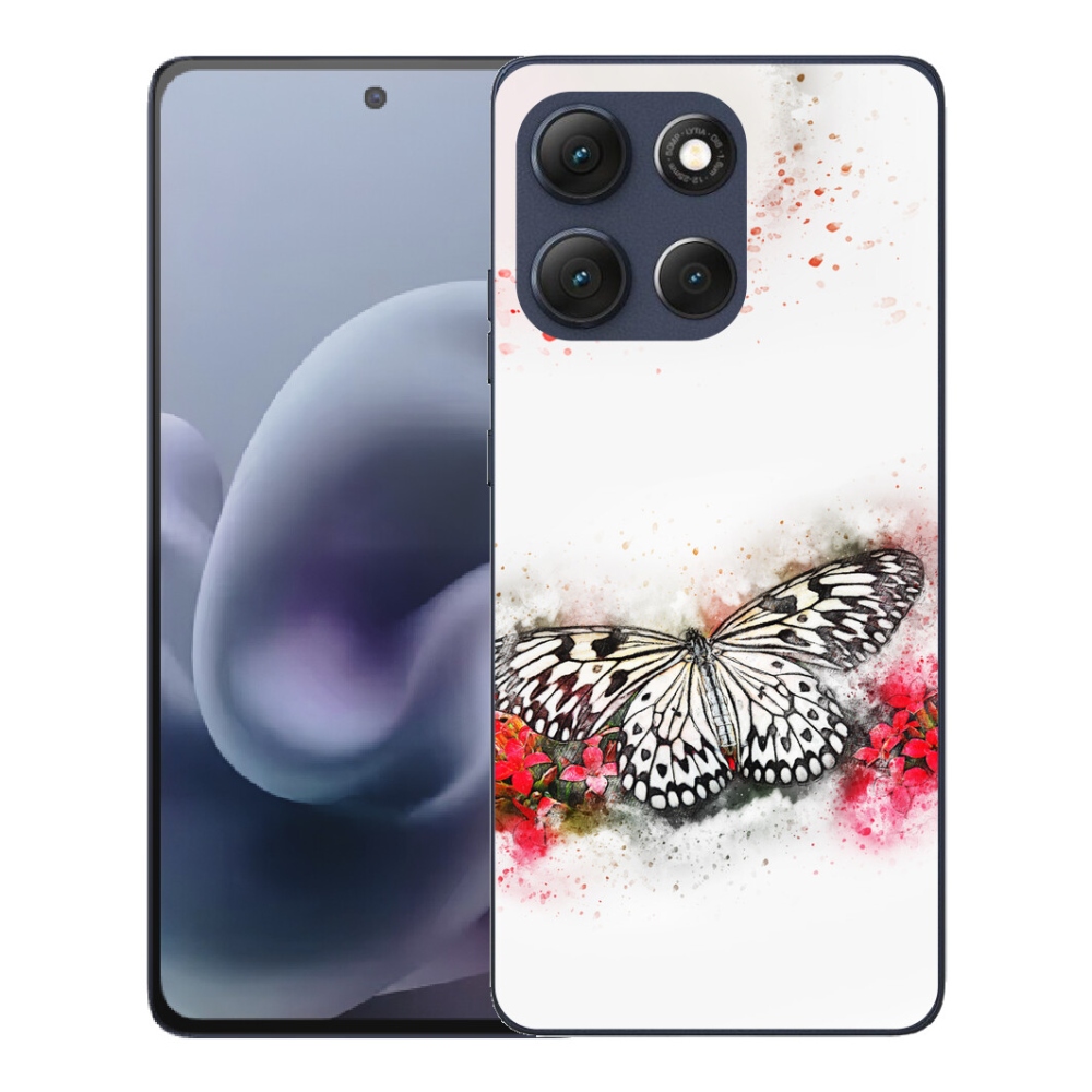 mmCase géltok a Motorola Moto G86 5G-hez – fekete-fehér pillangó