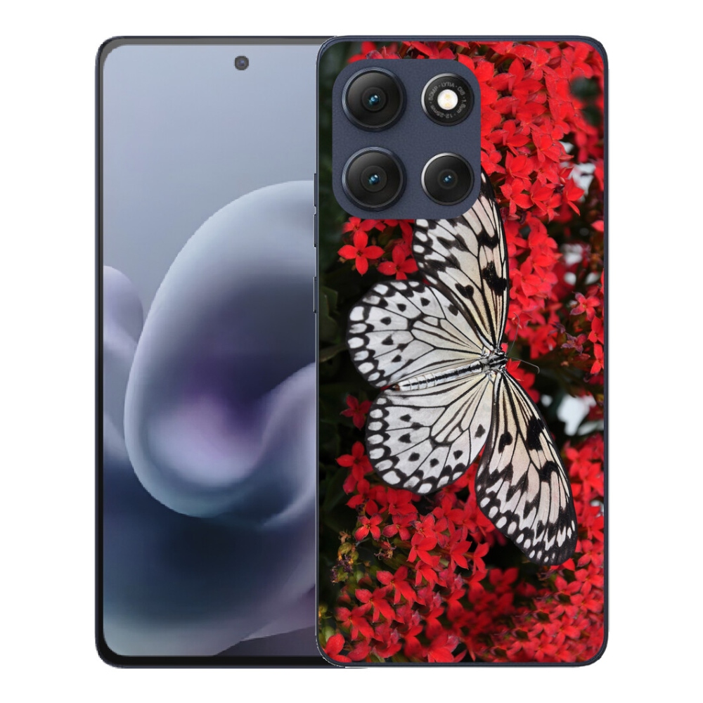 mmCase géltok a Motorola Moto G86 5G-hez – fekete-fehér pillangó 1