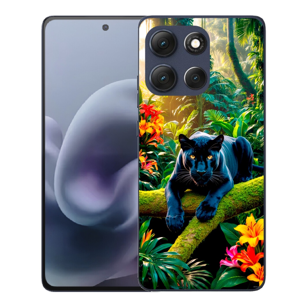 mmCase géltok a Motorola Moto G86 5G-hez – fekete párduc a dzsungelben
