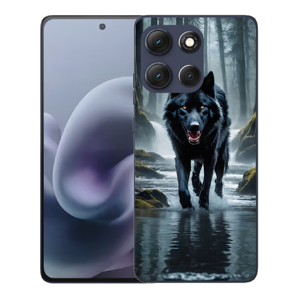 mmCase gél tok a Motorola Moto G86 5G-hez – fekete farkas