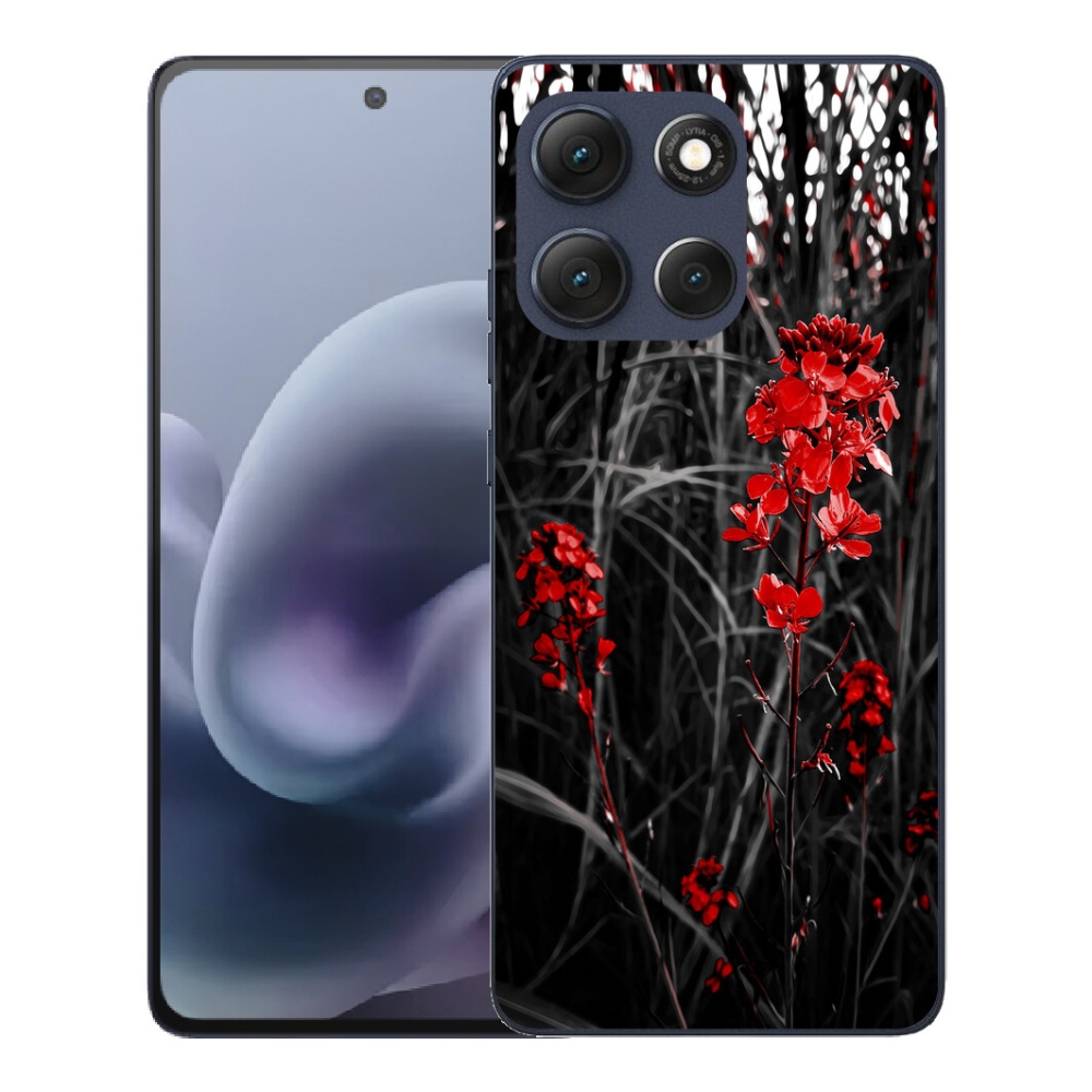 mmCase géltok a Motorola Moto G86 5G-hez – vörös növényminta