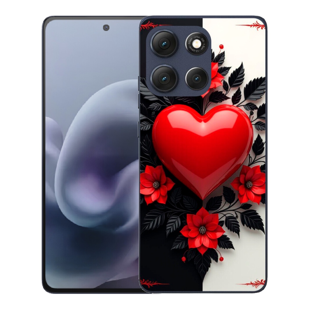 mmCase gél tok a Motorola Moto G86 5G-hez – piros szív