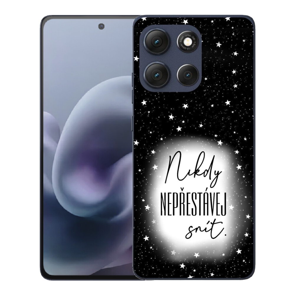mmCase géltok a Motorola Moto G86 5G-hez – idézet 1, fekete-fehér háttérrel