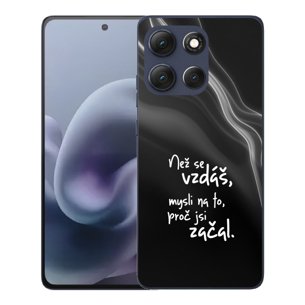 mmCase gél tok a Motorola Moto G86 5G-hez – idézet 2, fekete háttérrel