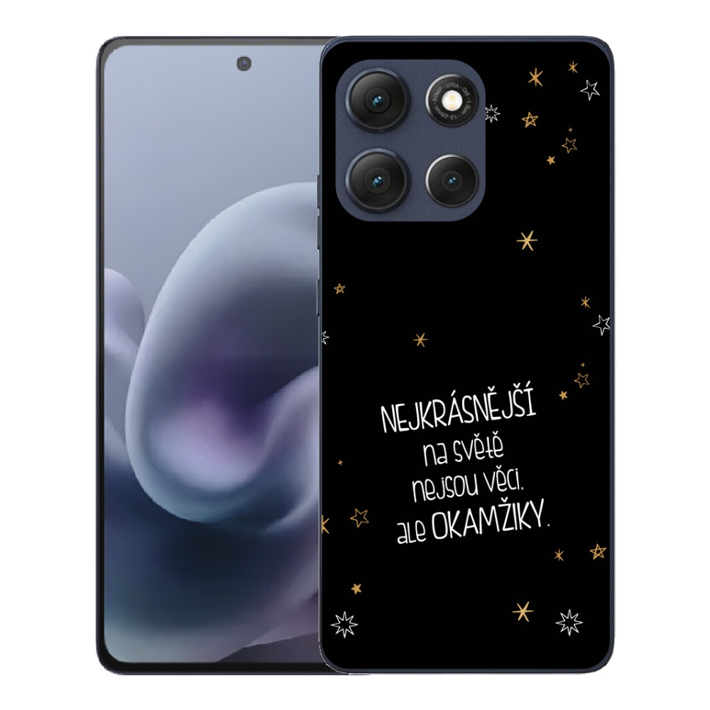 mmCase gél tok a Motorola Moto G86 5G-hez – idézet 4, fekete háttérrel