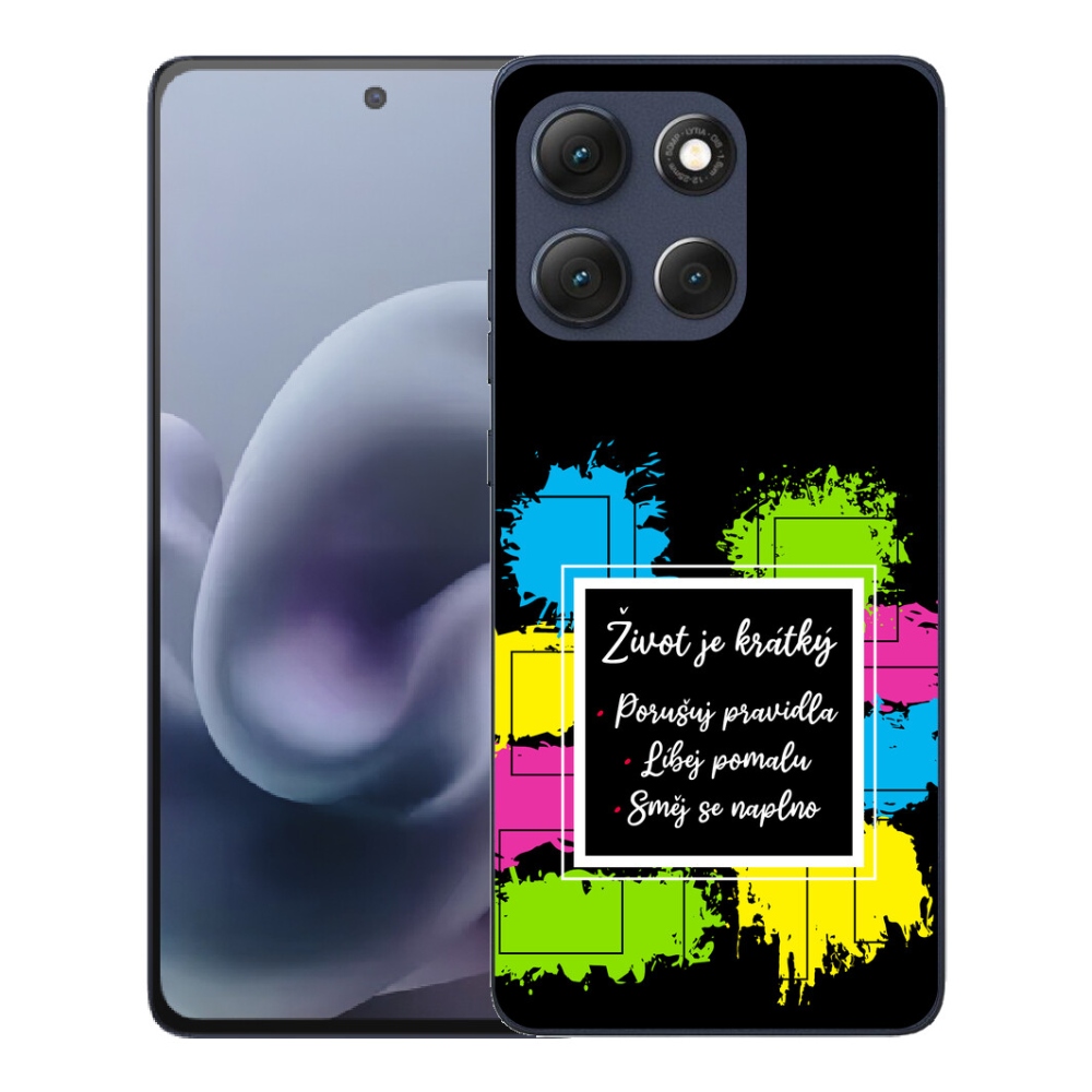 mmCase géltok a Motorola Moto G86 5G-hez – idézet 5, fekete háttérrel