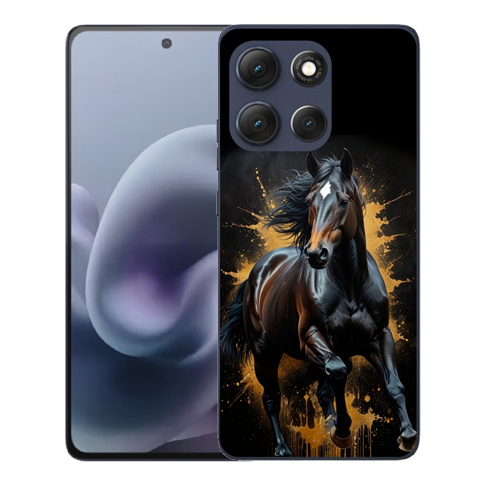 mmCase géltok a Motorola Moto G86 5G-hez – elegáns fekete csikó