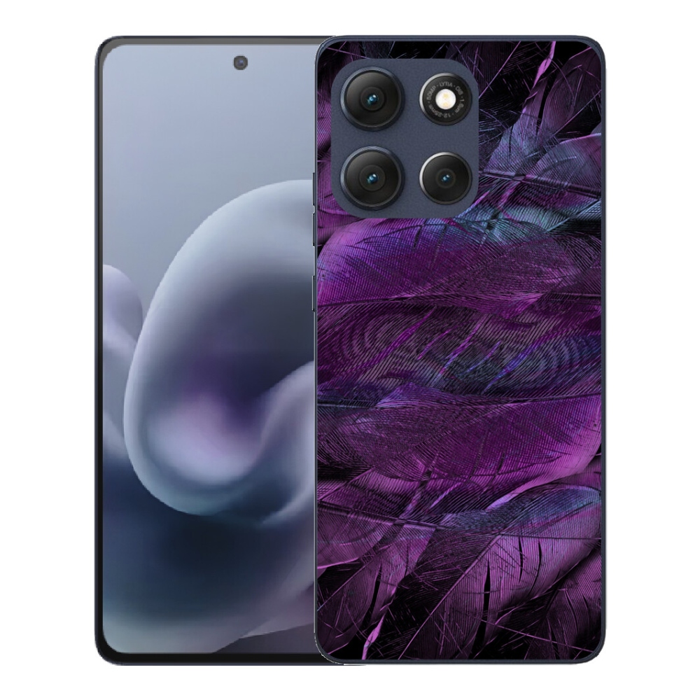 mmCase gél tok a Motorola Moto G86 5G-hez – lila tollak