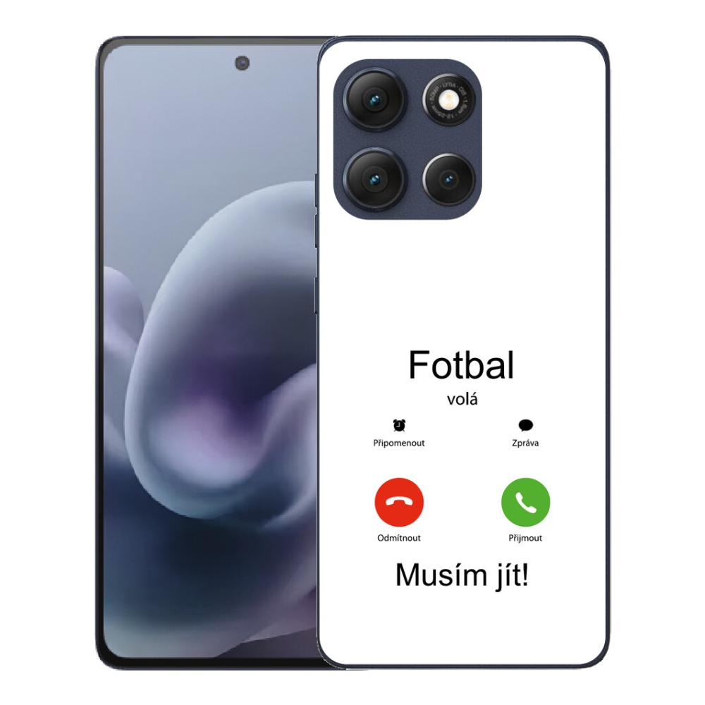 mmCase gél tok a Motorola Moto G86 5G-hez – „Football Calls” fehér háttérrel