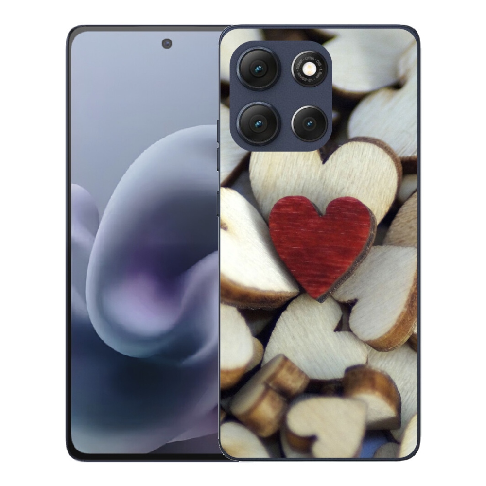 mmCase gél tok a Motorola Moto G86 5G-hez – gravírozott piros szív 