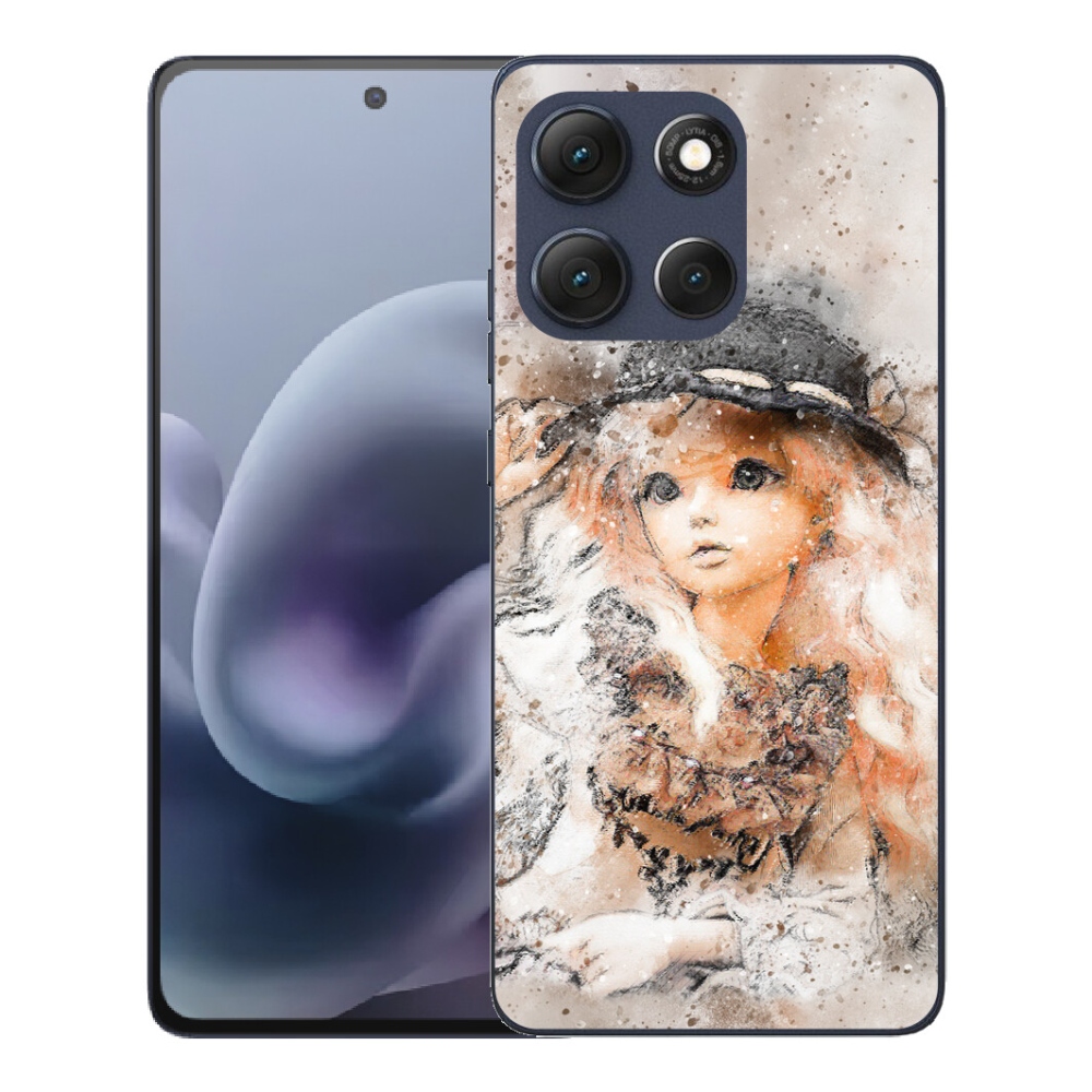 mmCase gél tok a Motorola Moto G86 5G-hez – kalapos kislány