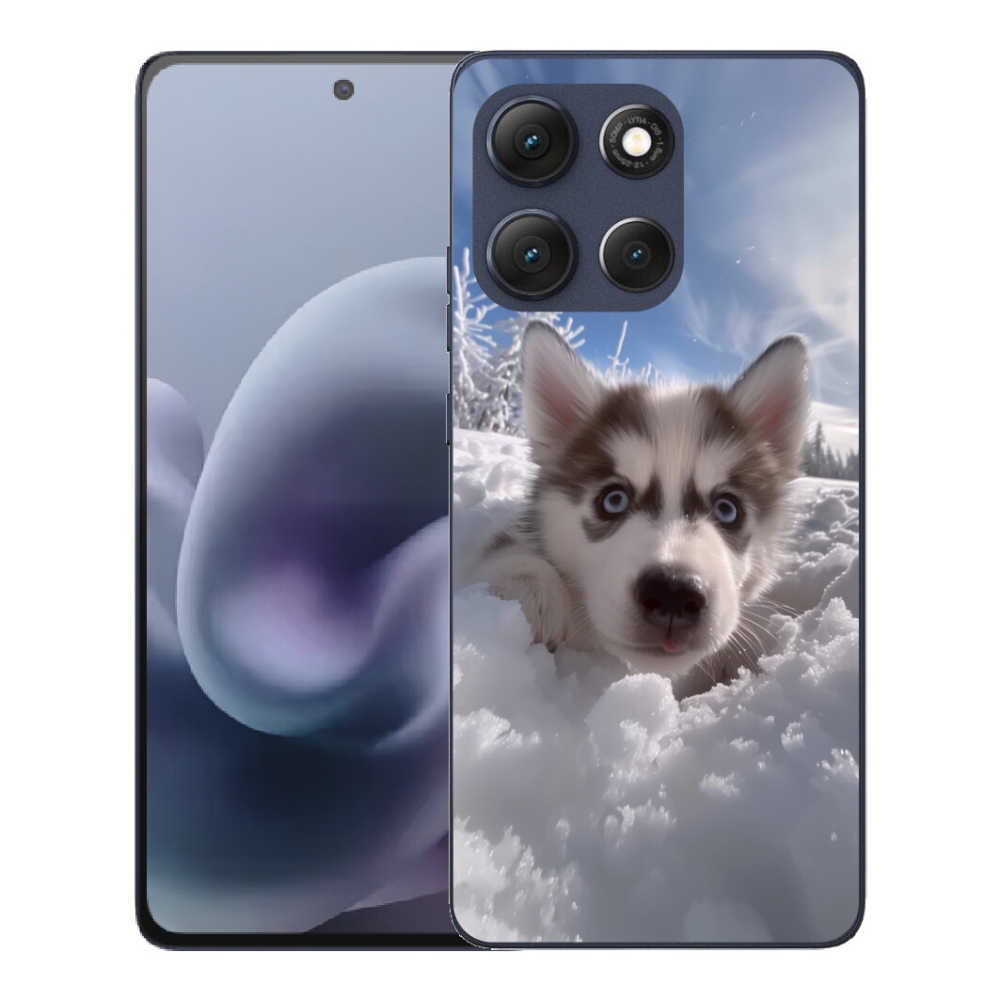 mmCase géltok a Motorola Moto G86 5G-hez – husky a hóban