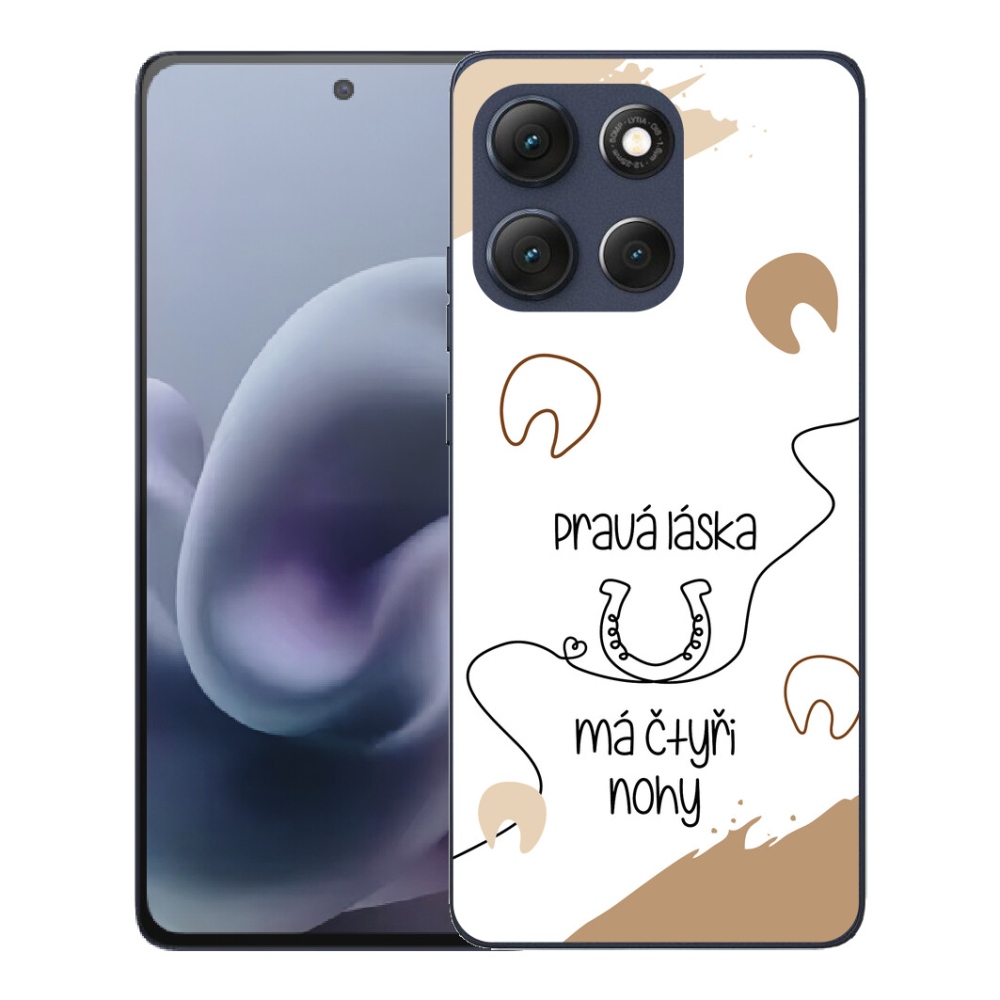 mmCase gél tok a Motorola Moto G86 5G-hez – ló motívum, fehér háttér