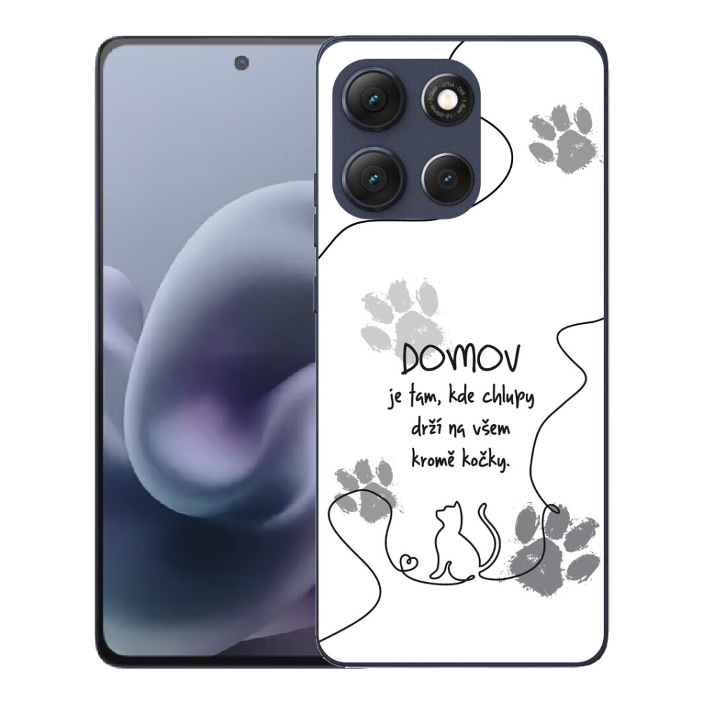 mmCase gél tok a Motorola Moto G86 5G-hez – macskás motívum, fehér háttér