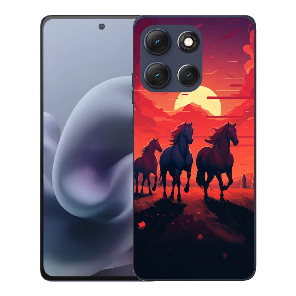 mmCase géltok a Motorola Moto G86 5G-hez – lovak és naplemente