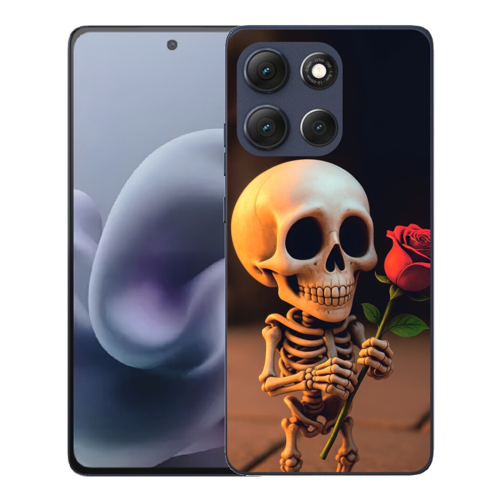 mmCase géltok a Motorola Moto G86 5G-hez – csontváz rózsával