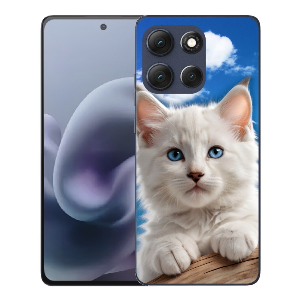mmCase gél tok a Motorola Moto G86 5G-hez – cica és felhők