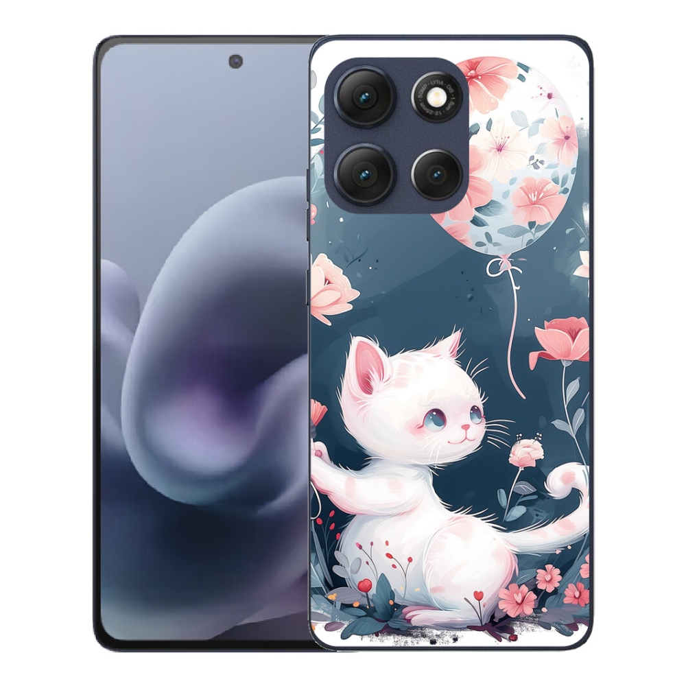 mmCase gél tok a Motorola Moto G86 5G-hez – cica léggömbbel