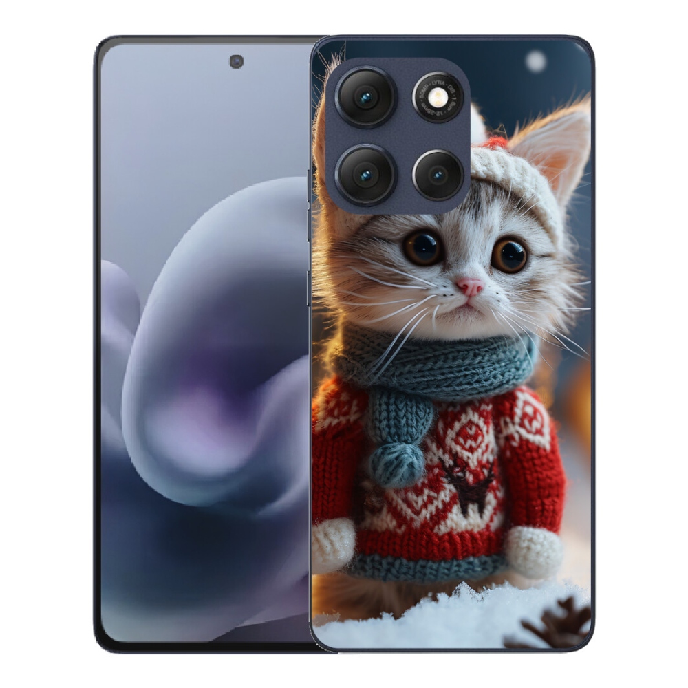 mmCase gél tok a Motorola Moto G86 5G-hez – pulóveres cica