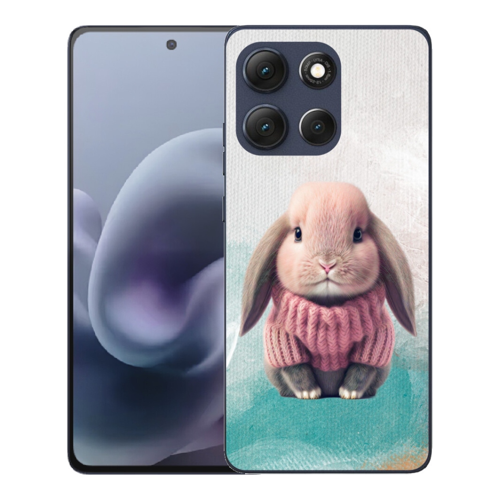 mmCase géltok a Motorola Moto G86 5G-hez – pulóveres nyuszi
