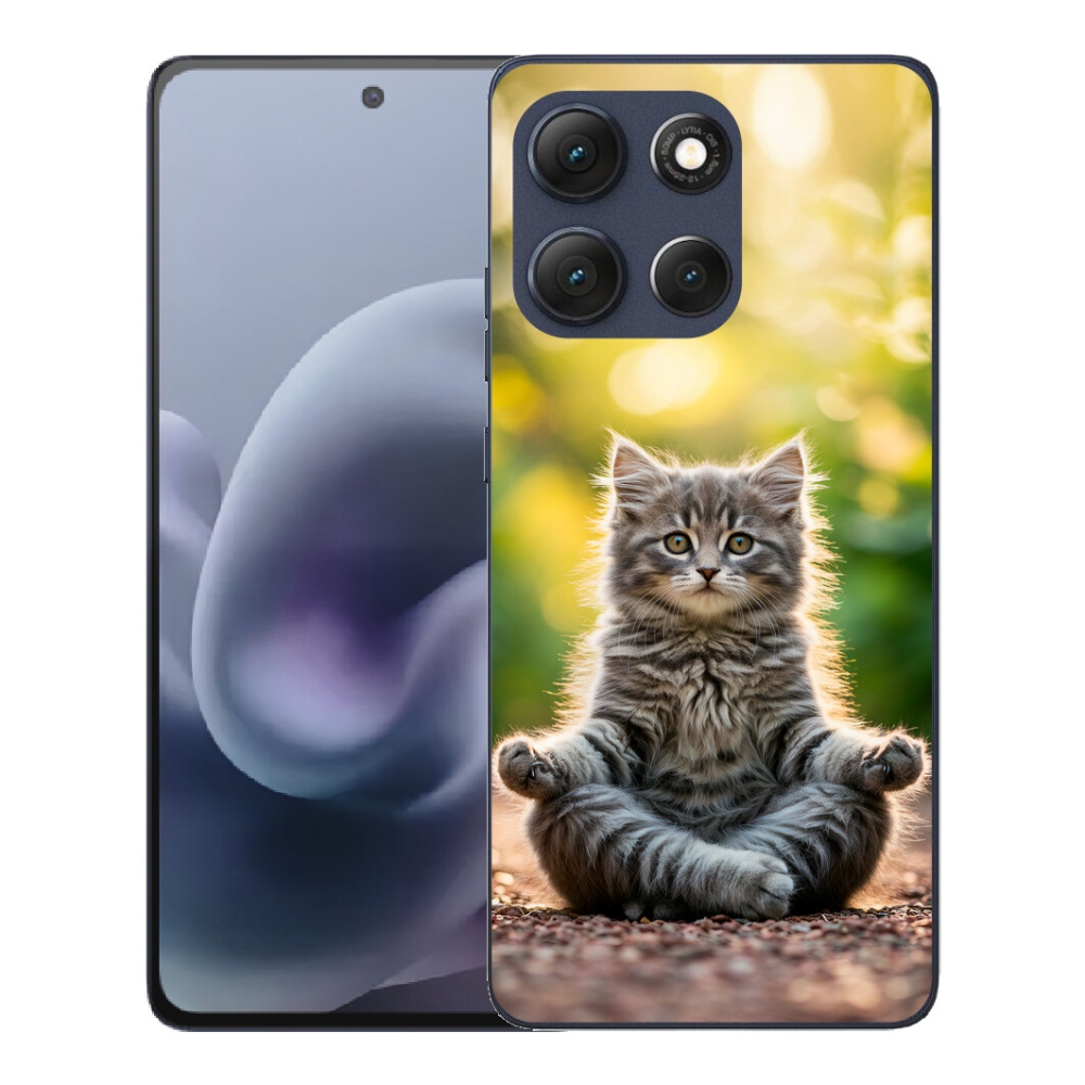 mmCase gélhuzat a Motorola Moto G86 5G-hez – meditáló cica