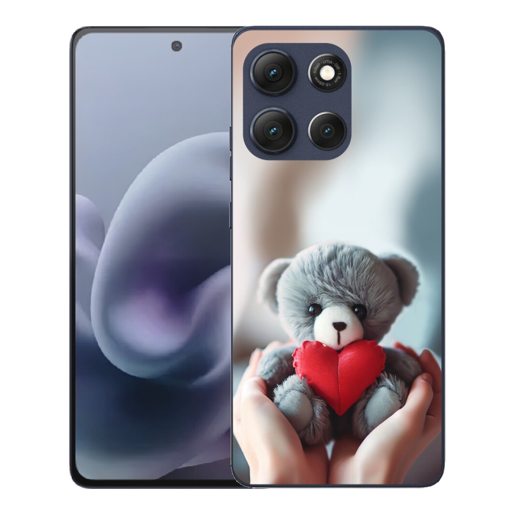 mmCase gél tok a Motorola Moto G86 5G-hez – mackó a szerelmeseknek