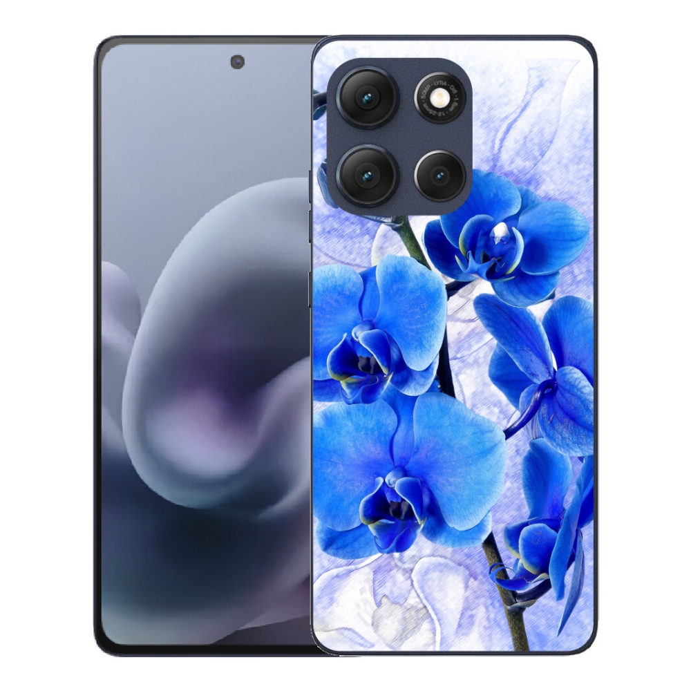 mmCase gél tok a Motorola Moto G86 5G-hez – kék virágok