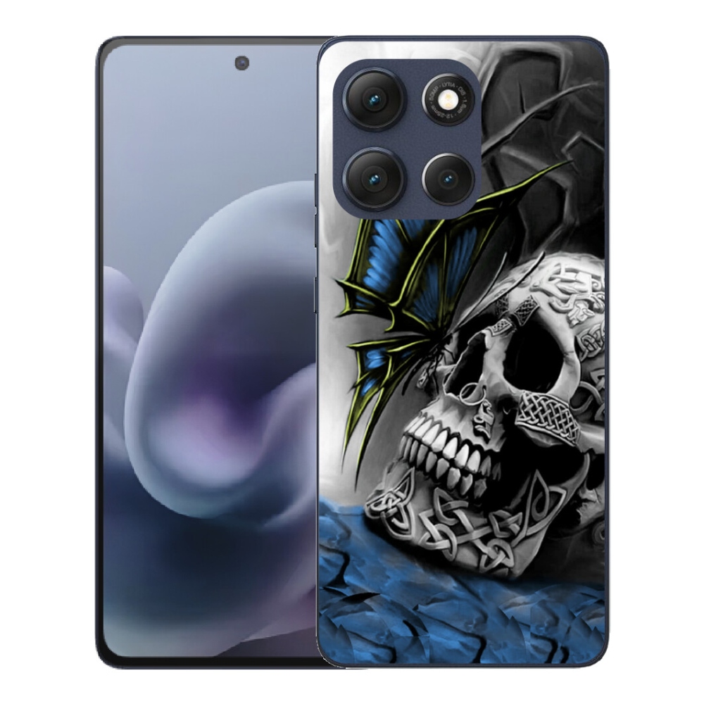 mmCase géltok a Motorola Moto G86 5G-hez – pillangó és koponya