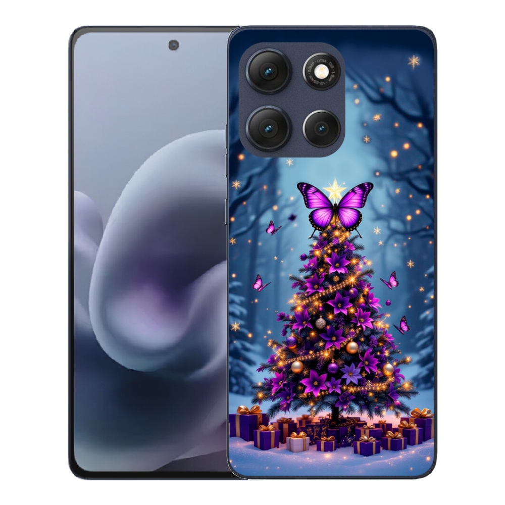 mmCase gél tok a Motorola Moto G86 5G-hez – pillangós karácsonyfa