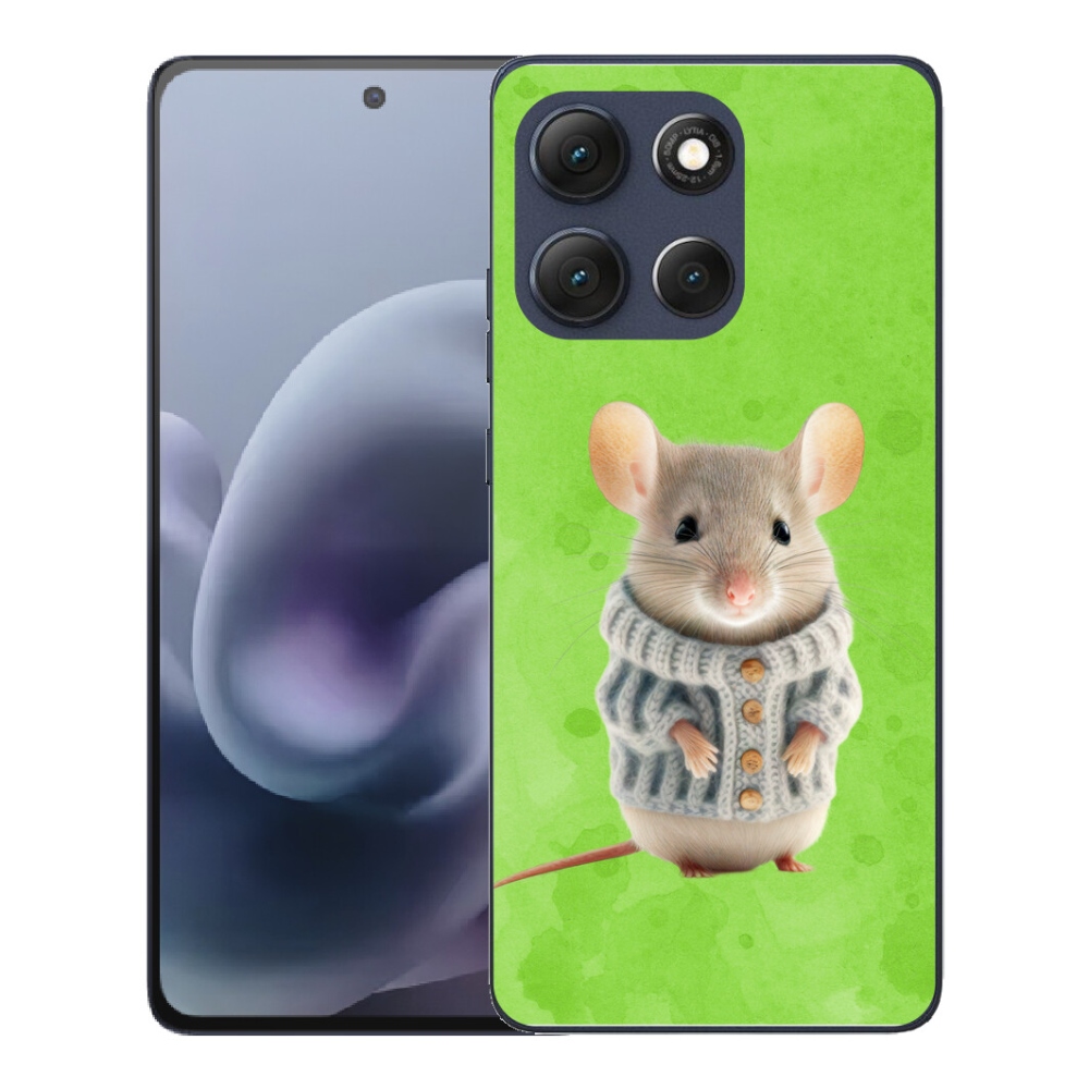 mmCase gélhuzat a Motorola Moto G86 5G-hez – egér pulóverben