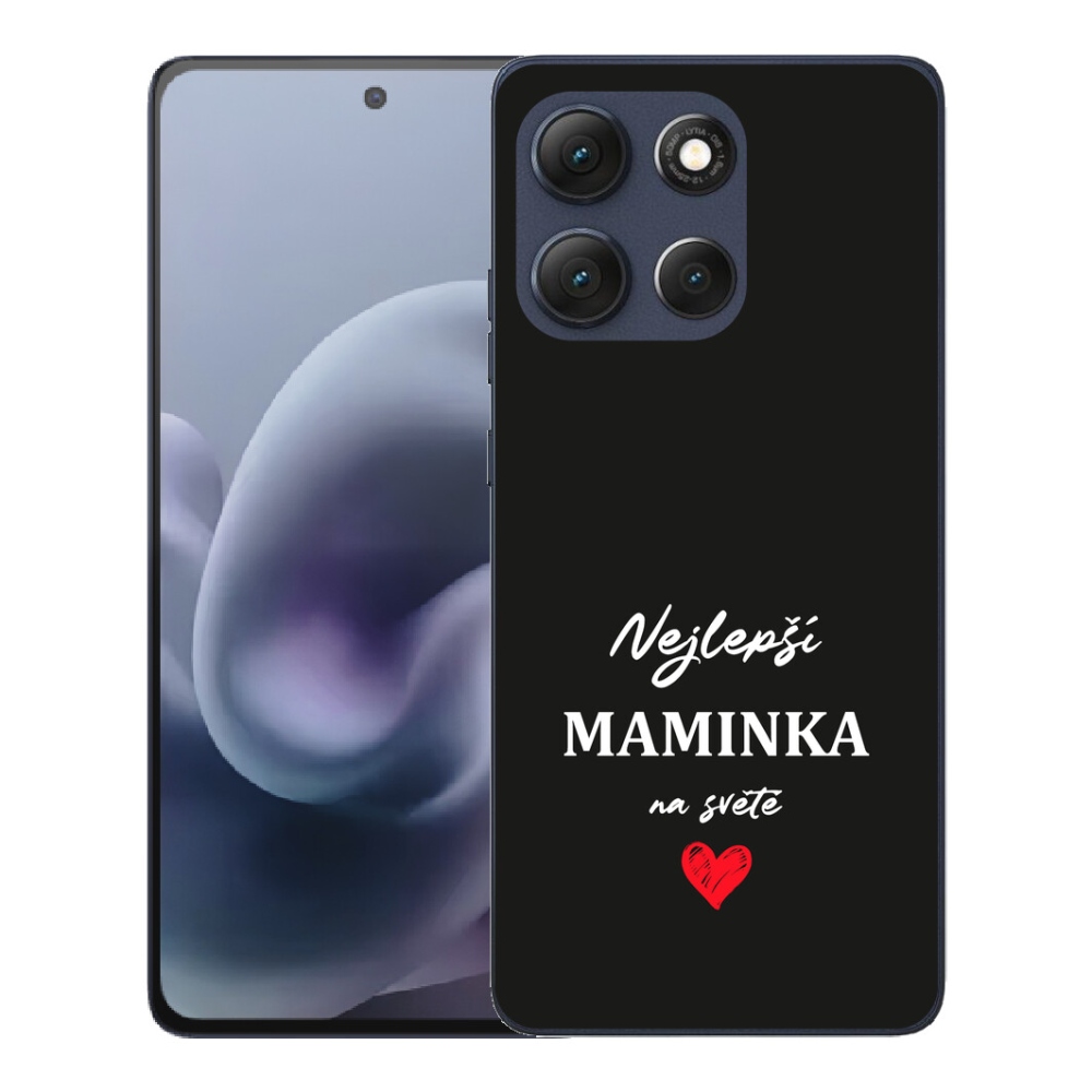 mmCase gél tok a Motorola Moto G86 5G-hez – „A legjobb anyuka” 1, fekete háttérrel
