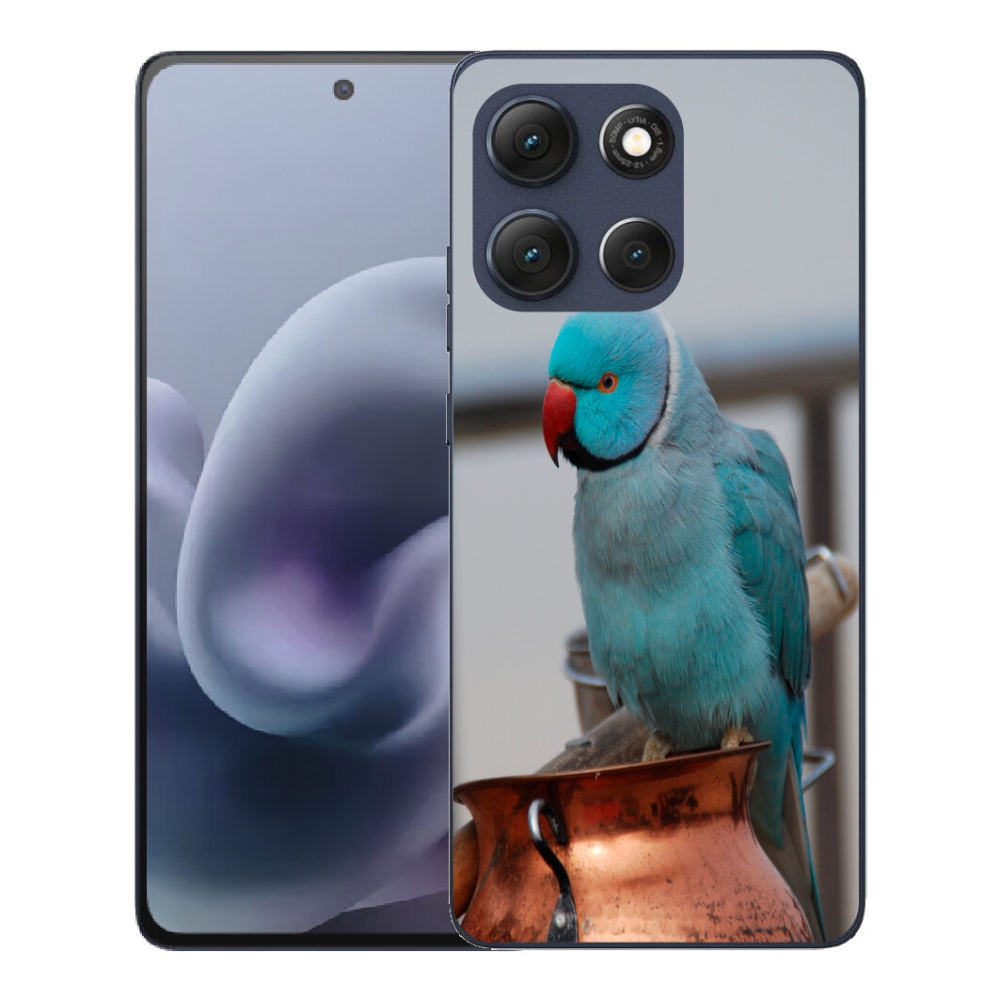 mmCase gél tok a Motorola Moto G86 5G-hez – kék alexandri papagáj