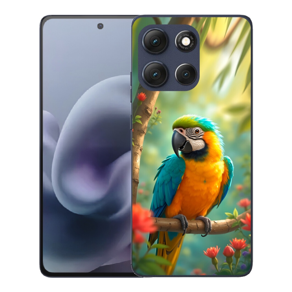 mmCase gél tok a Motorola Moto G86 5G-hez – kék-sárga ara papagáj