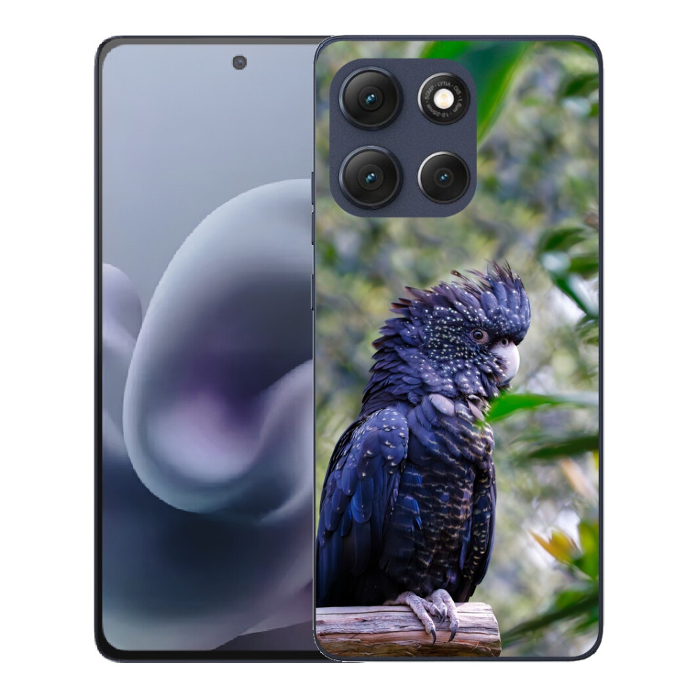 mmCase gél tok a Motorola Moto G86 5G-hez – fekete kakadu papagáj