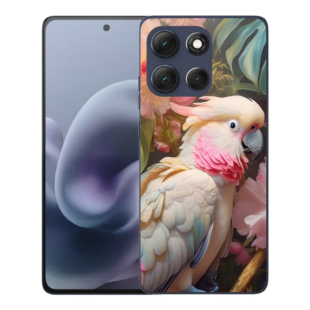 mmCase gélhuzat a Motorola Moto G86 5G-hez – rózsaszín kakadu papagáj 2