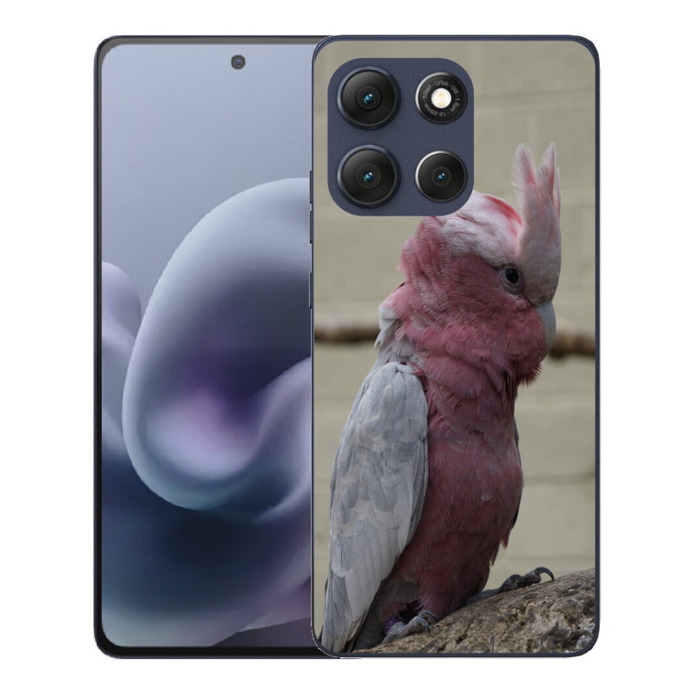 mmCase gél tok a Motorola Moto G86 5G-hez – rózsaszín kakadu papagáj