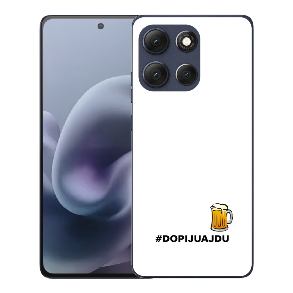 mmCase gél tok a Motorola Moto G86 5G-hez – sörös motívum, 1 db, fehér háttérrel
