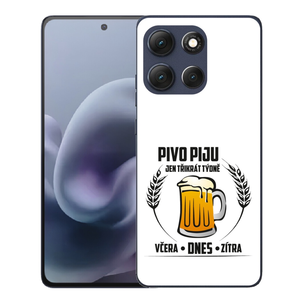 mmCase géltok a Motorola Moto G86 5G-hez – sörös motívum, fehér háttér