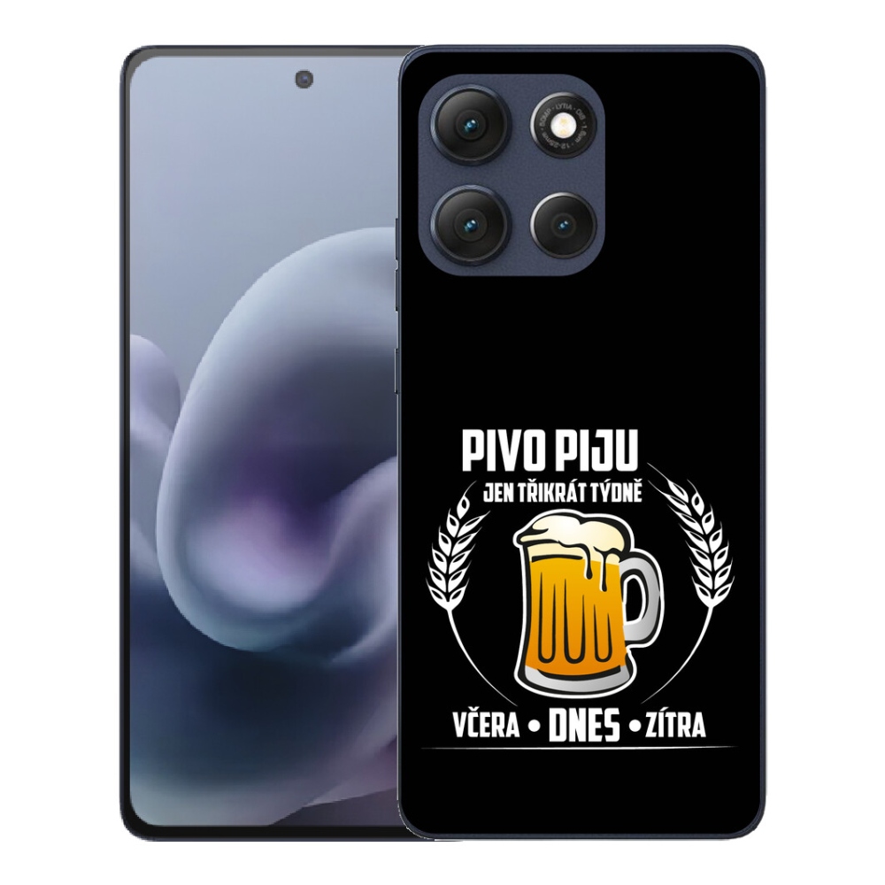 mmCase géltok a Motorola Moto G86 5G-hez – sörös motívum, fekete háttér