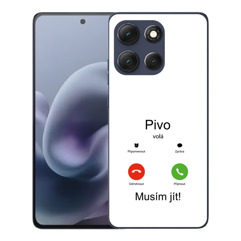 mmCase gél tok a Motorola Moto G86 5G-hez – „A sör hív” fehér háttérrel