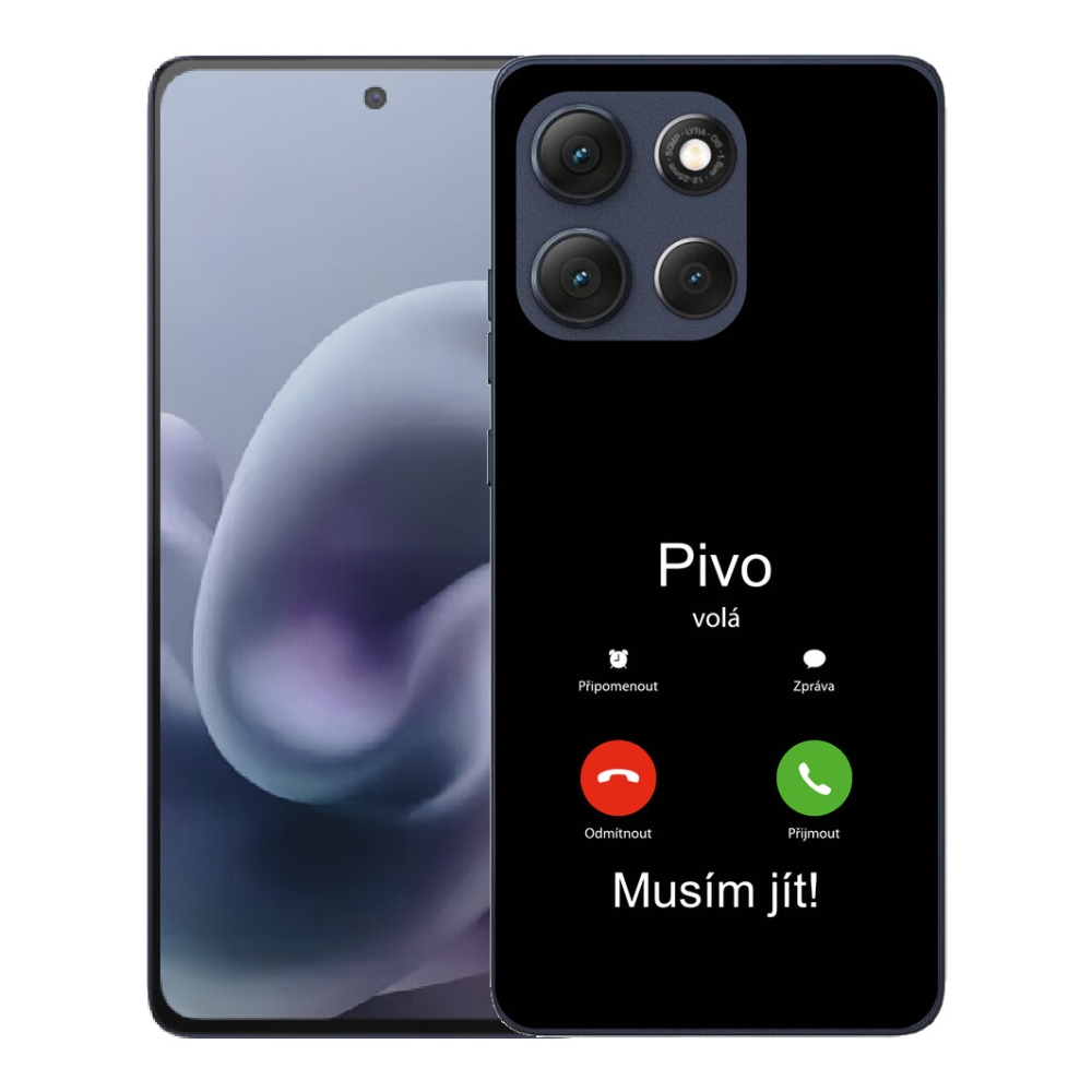 mmCase gél tok a Motorola Moto G86 5G-hez – „A sör hív” fekete háttérrel