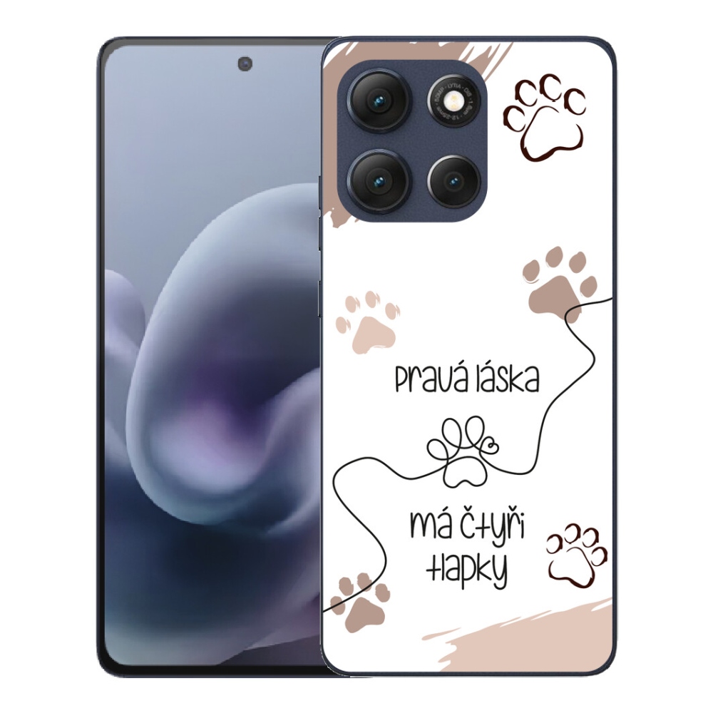 mmCase gél tok a Motorola Moto G86 5G-hez – kutyás motívum, 1 db, fehér háttérrel